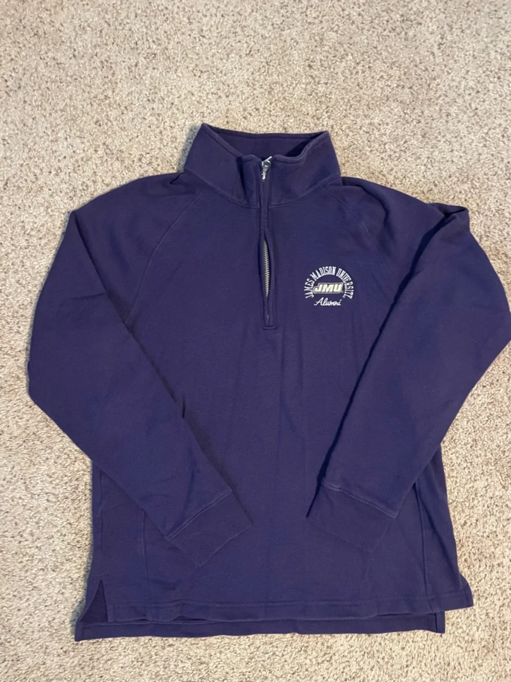 JMU - Relaxed Fit Purple Pullover - Sporty Quarter-Zip - Picture 4 of 4